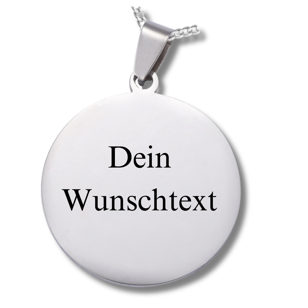 "Einzigartige Zeilen" Gravur-Halskette mit Wunschtext