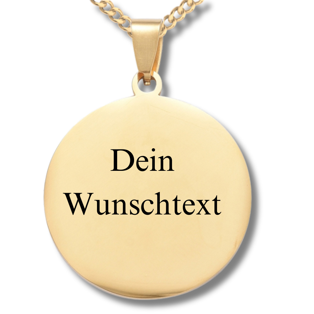 "Einzigartige Zeilen" Gravur-Halskette mit Wunschtext