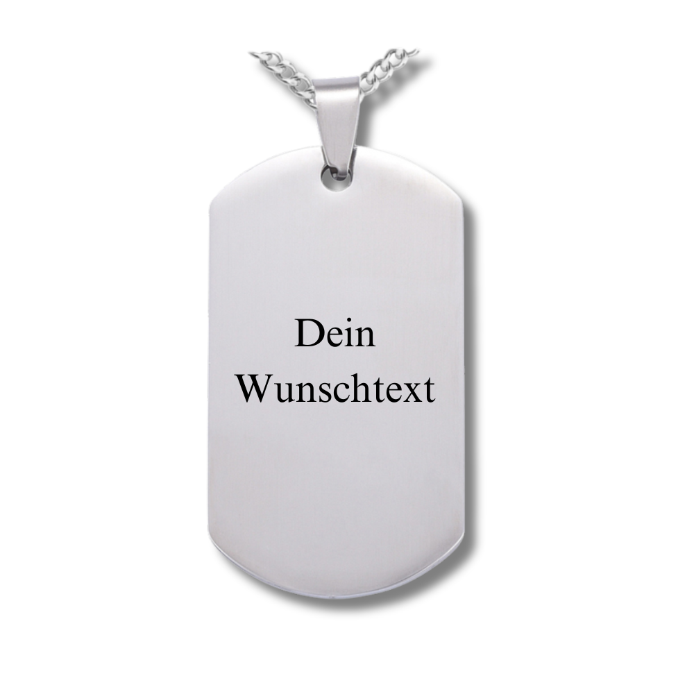 "Einzigartige Zeilen" Gravur-Halskette mit Wunschtext