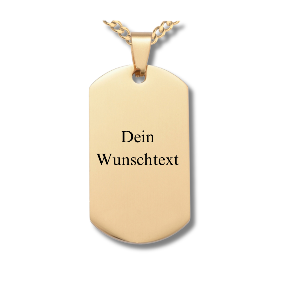 "Einzigartige Zeilen" Gravur-Halskette mit Wunschtext