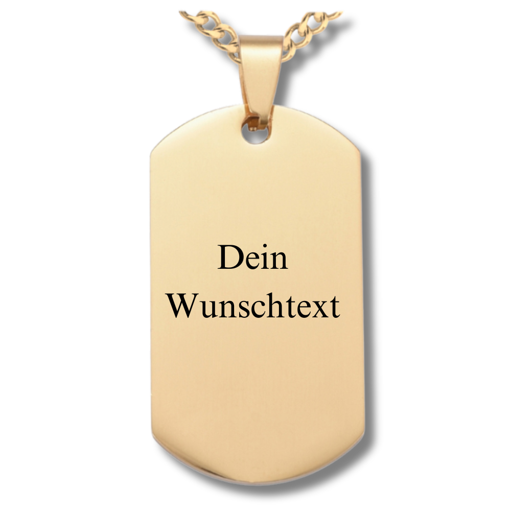 "Einzigartige Zeilen" Gravur-Halskette mit Wunschtext