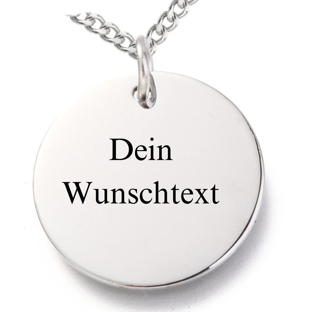 "Einzigartige Zeilen" Gravur-Halskette mit Wunschtext