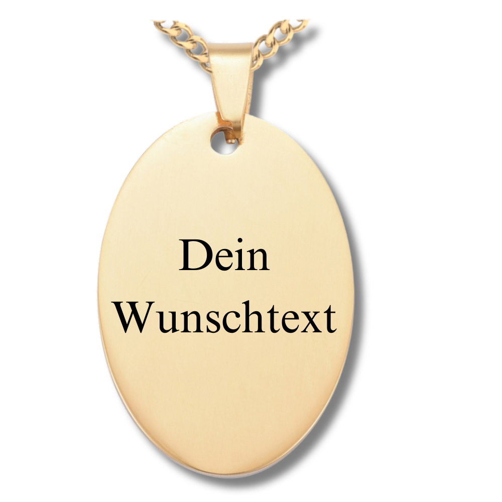 "Einzigartige Zeilen" Gravur-Halskette mit Wunschtext