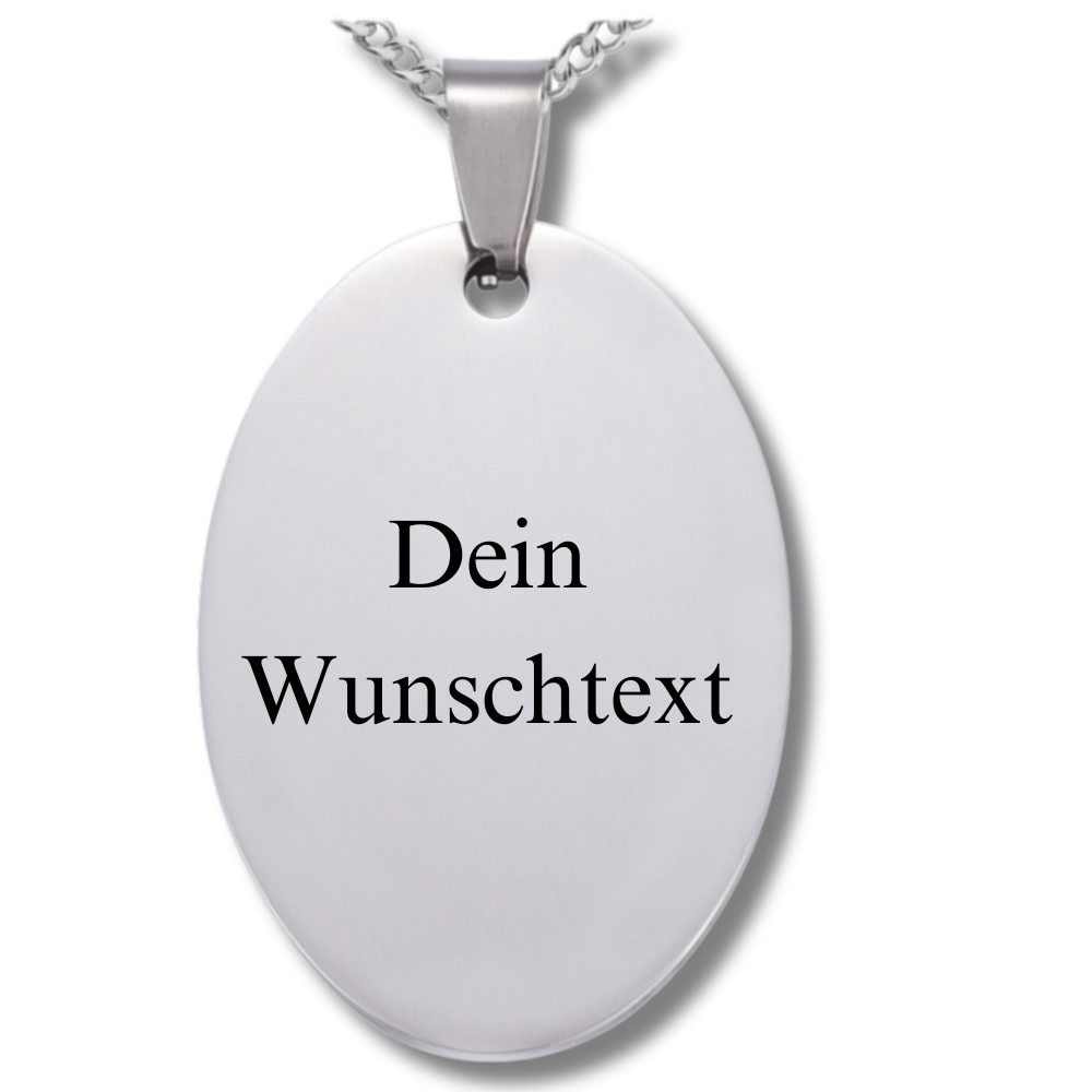 "Einzigartige Zeilen" Gravur-Halskette mit Wunschtext