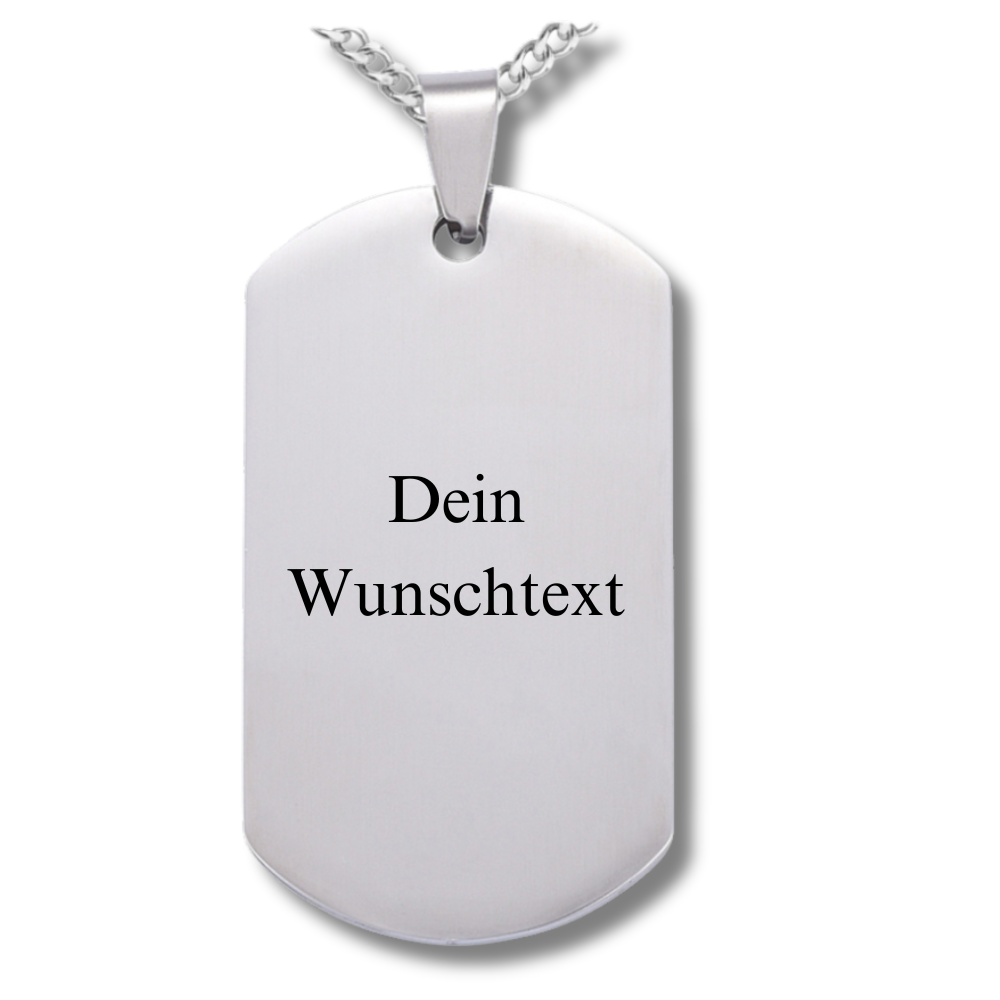 "Einzigartige Zeilen" Gravur-Halskette mit Wunschtext