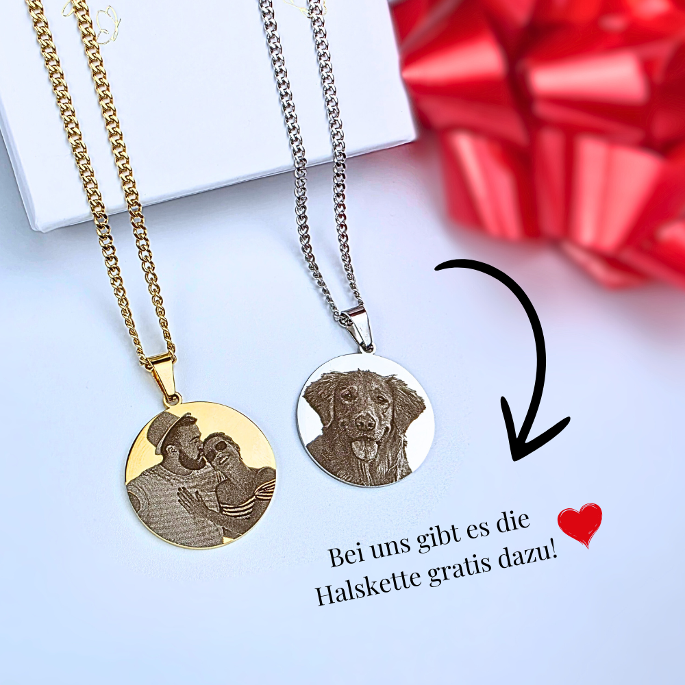 "Wunschbild" Halskette mit Bildgravur