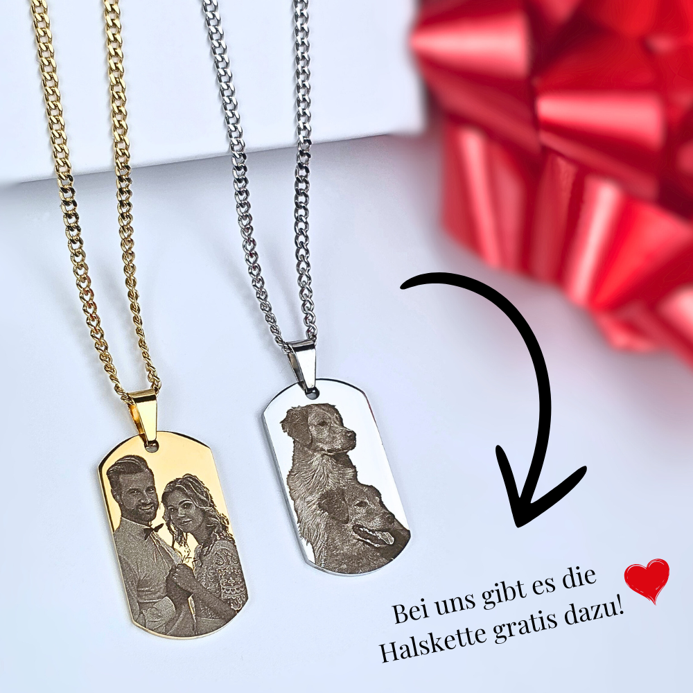 "Seelenportrait" Halskette mit Bildgravur
