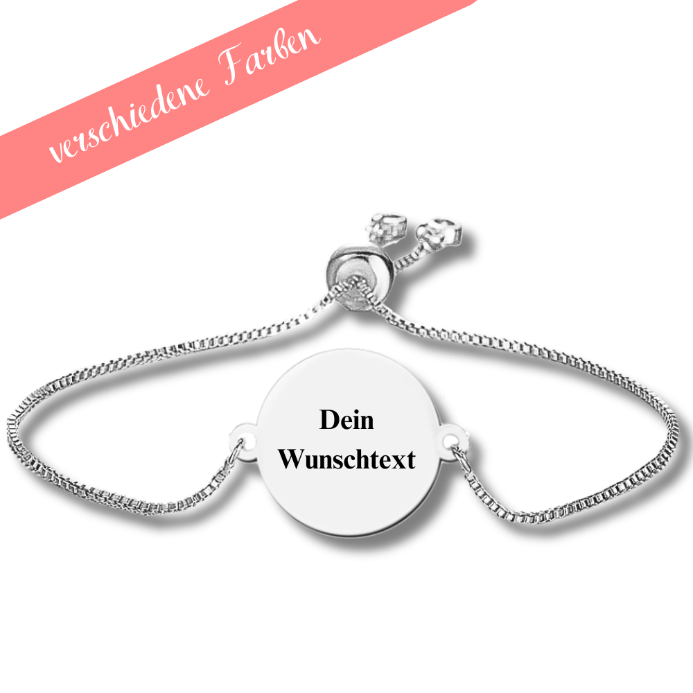 "Einzigartig" Gravur-Armband mit Wunschtext
