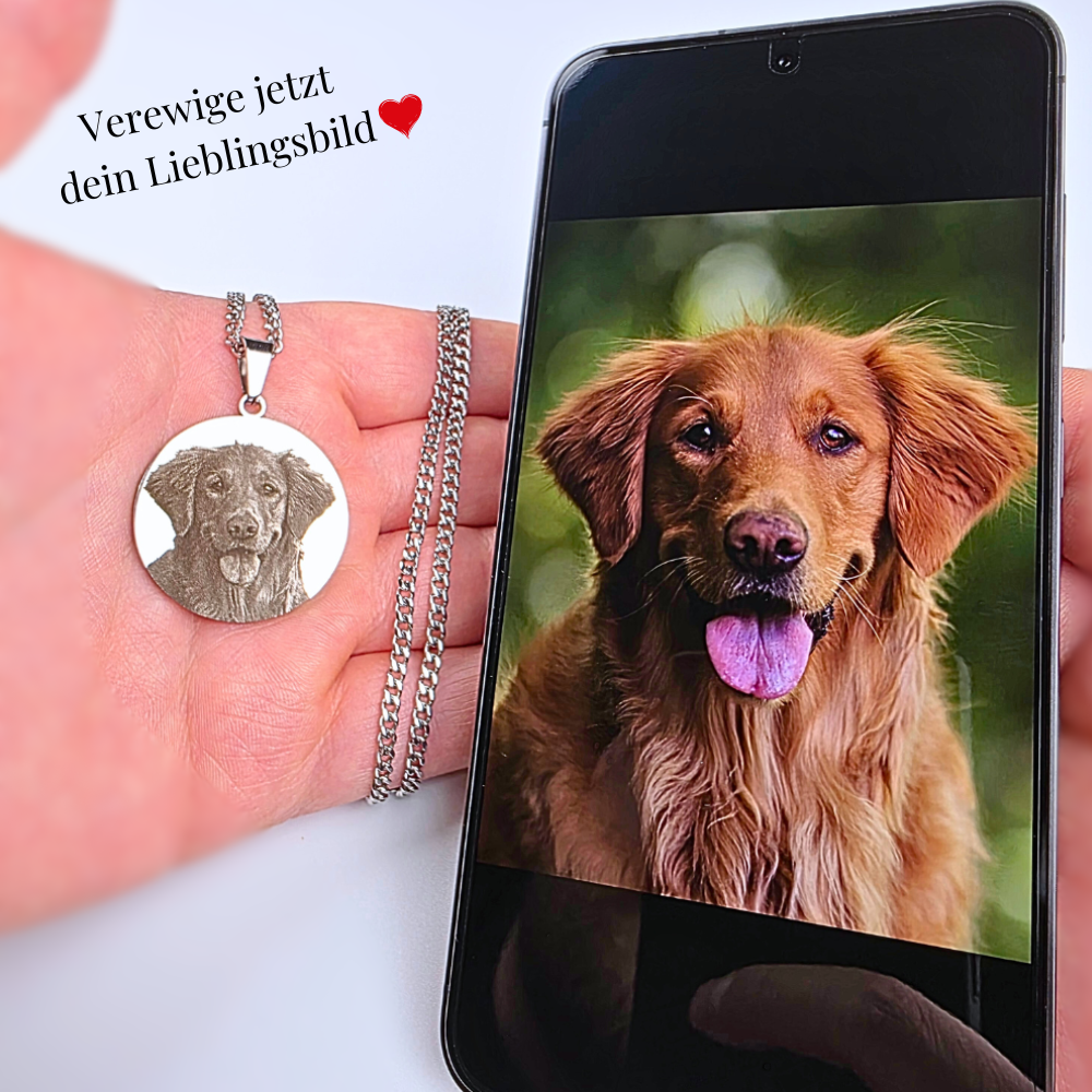 "Wunschbild" Halskette mit Bildgravur