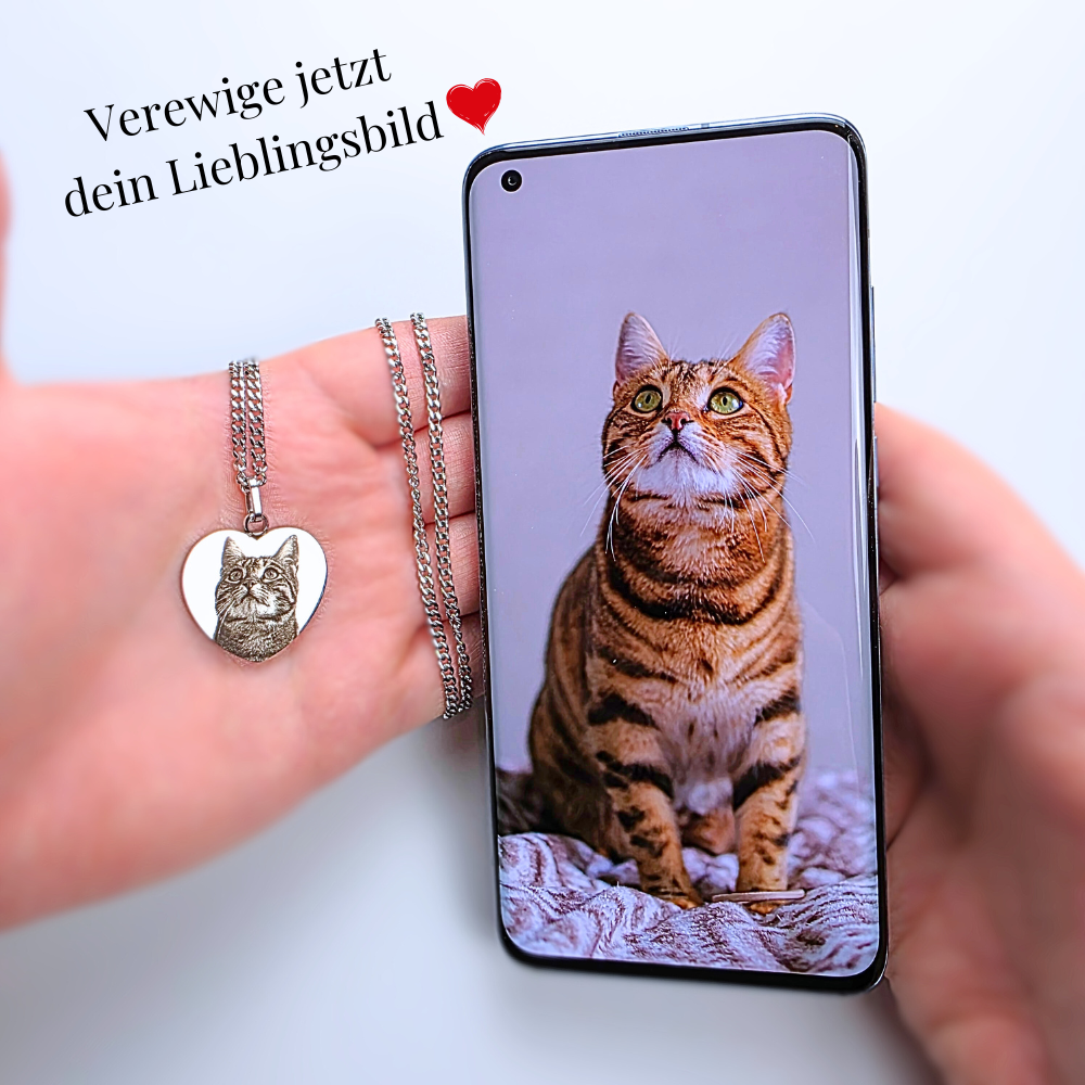 "Treue Begleiter" Halskette mit Bildgravur