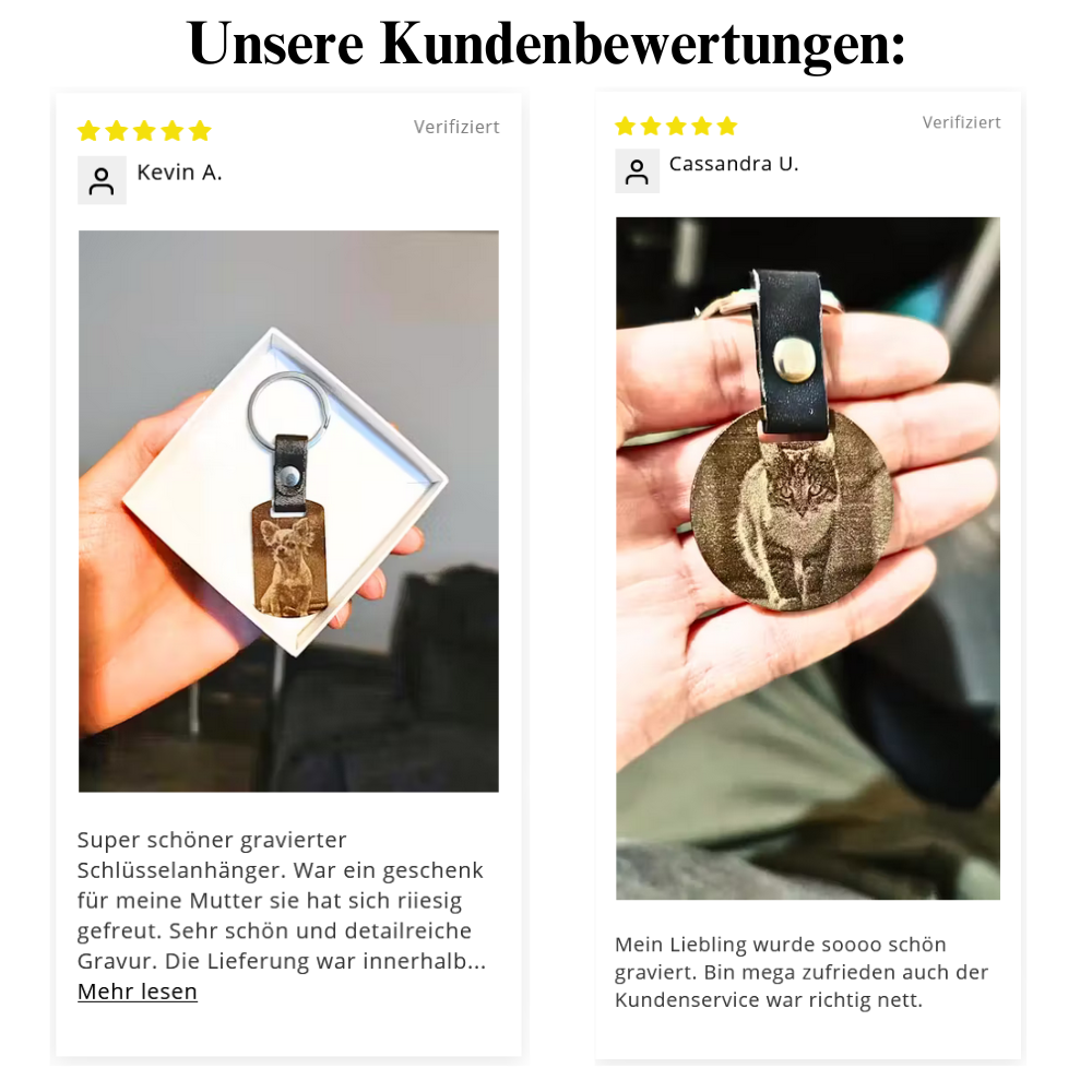 "Für die Ewigkeit" Schlüsselanhänger mit Bildgravur