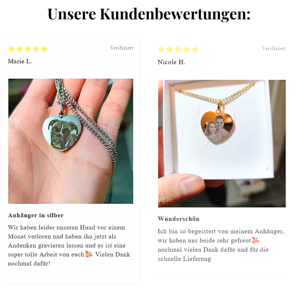 "Treue Begleiter" Halskette mit Bildgravur