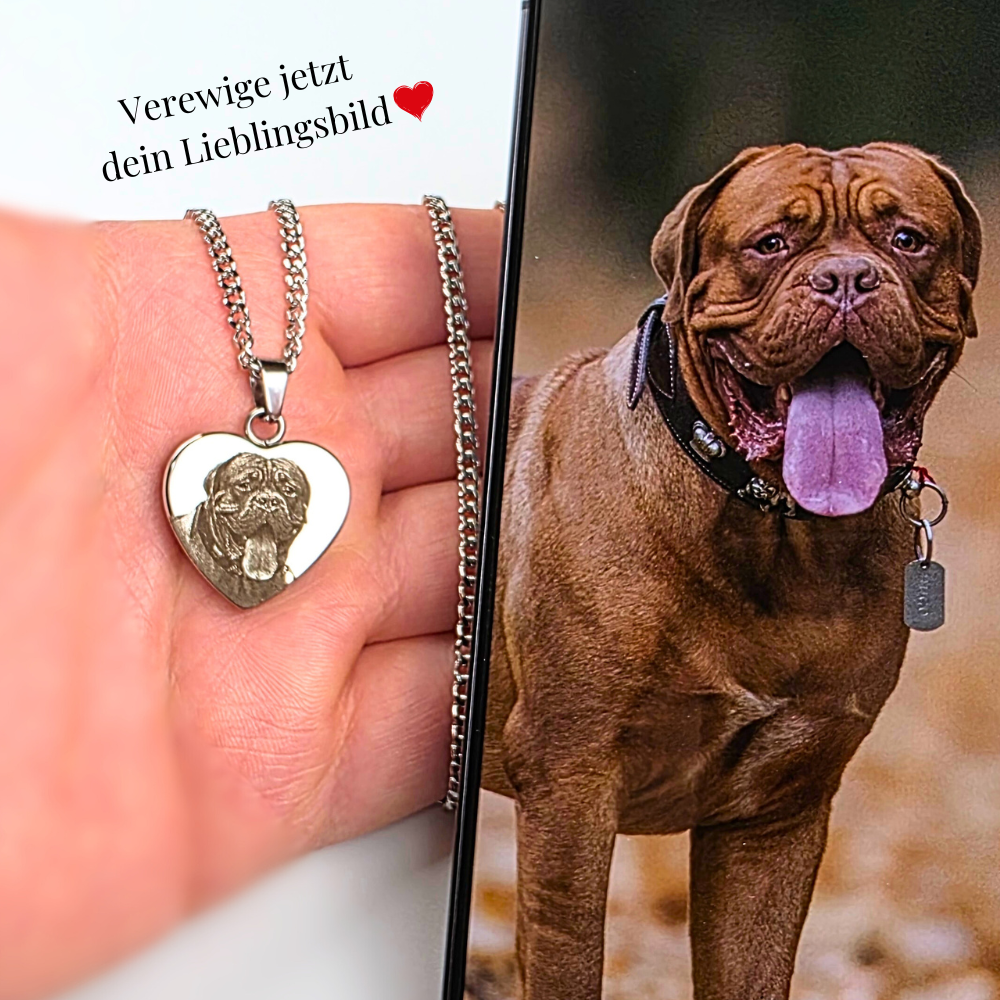 "Herzensbild" Halskette mit Bildgravur