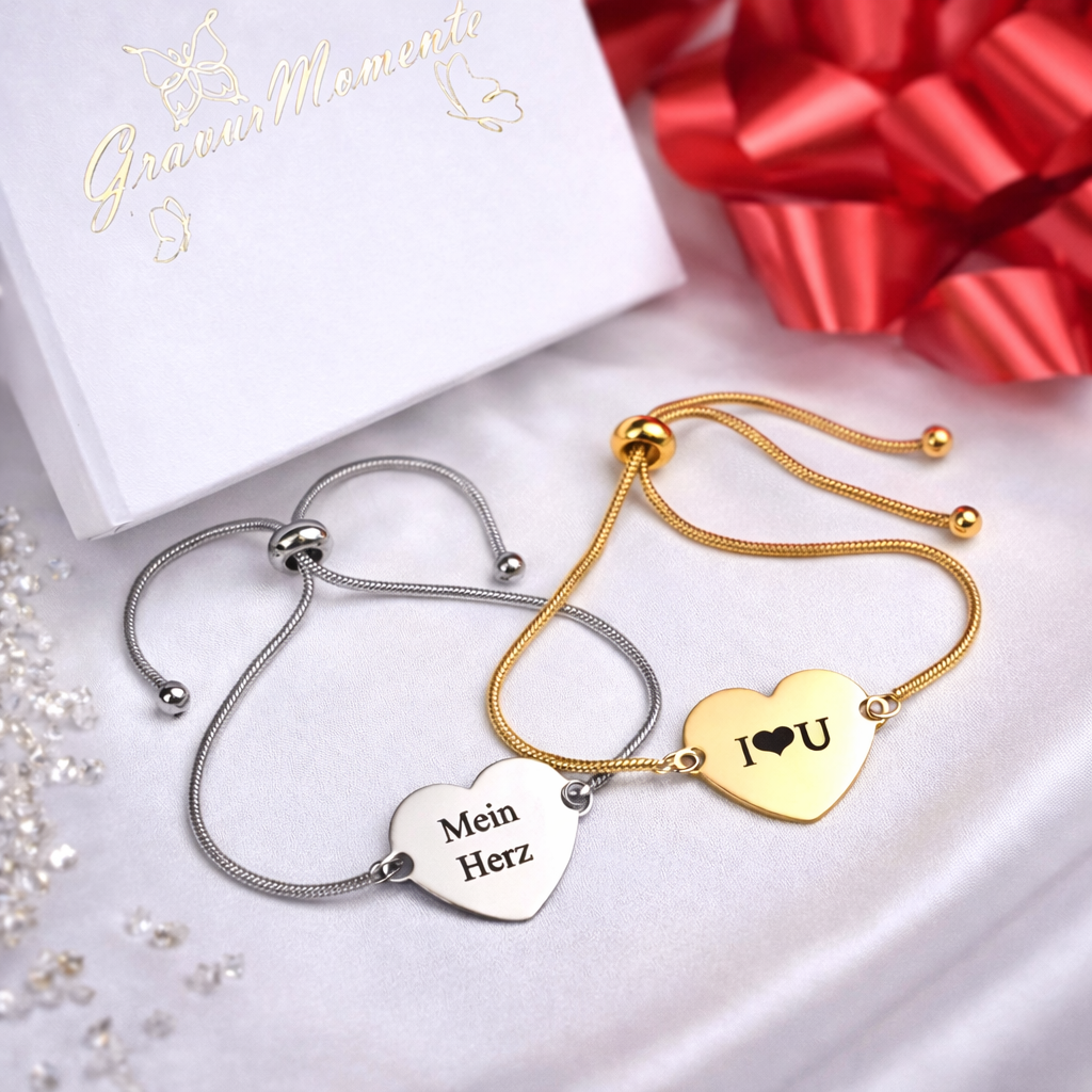Individuelles Herz Armband mit Wunschbild – personalisiertes Geschenk aus Edelstahl