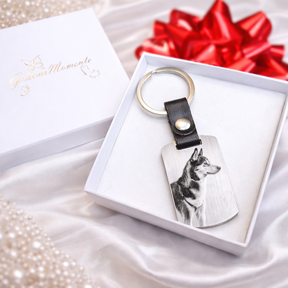 Foto Schlüsselanhänger in Geschenkbox – Geschenk für Hundebesitzer