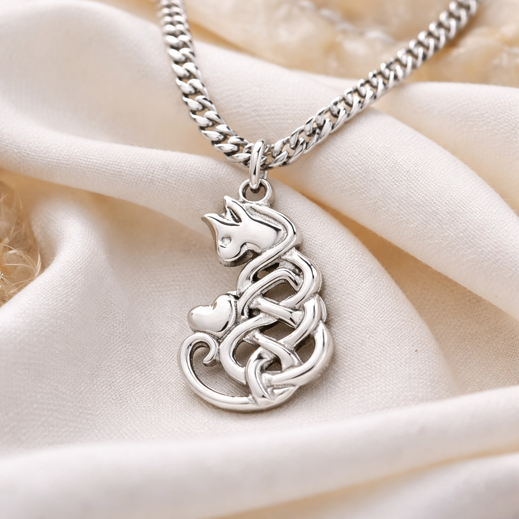 "Katzenherz" Halskette