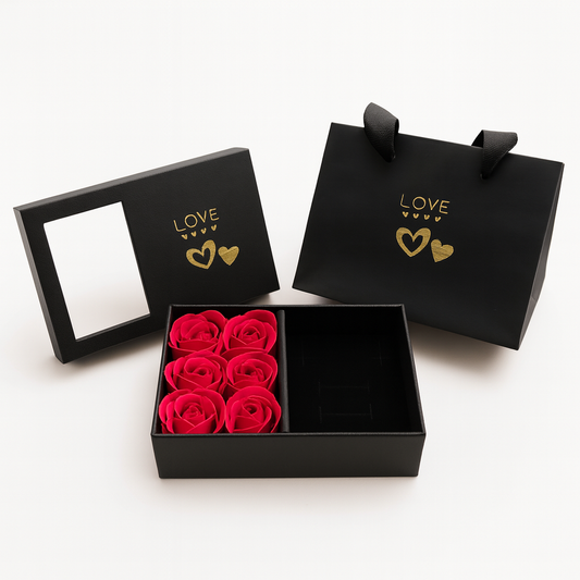 Premium Rosenbox Set inkl. Geschenktasche