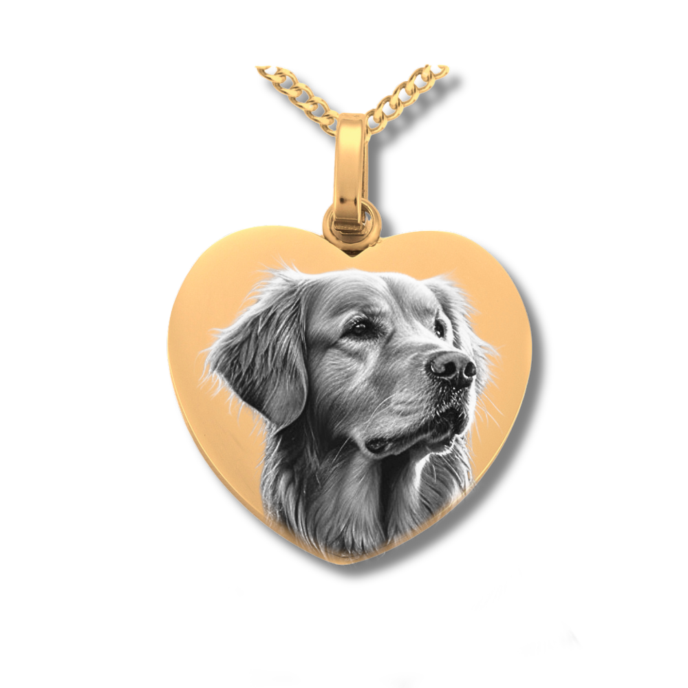 Herz Foto Kette personalisiert in Gold – Erinnerungsschmuck