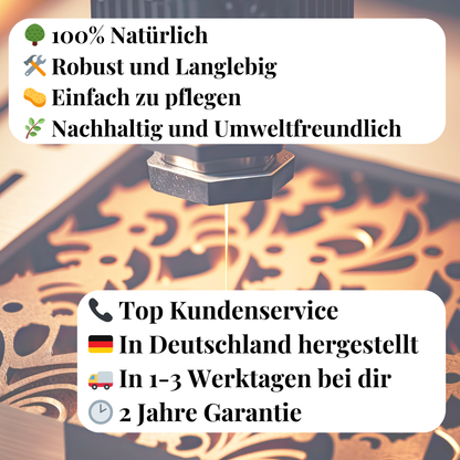 Untersetzer mit Wunschtext und Motiv - Gravur "CorkCreations"