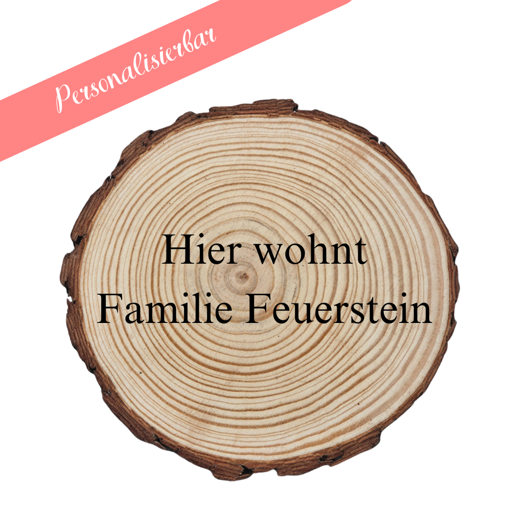 Baumscheibe mit Gravur - personalisiert rund "WoodWish"