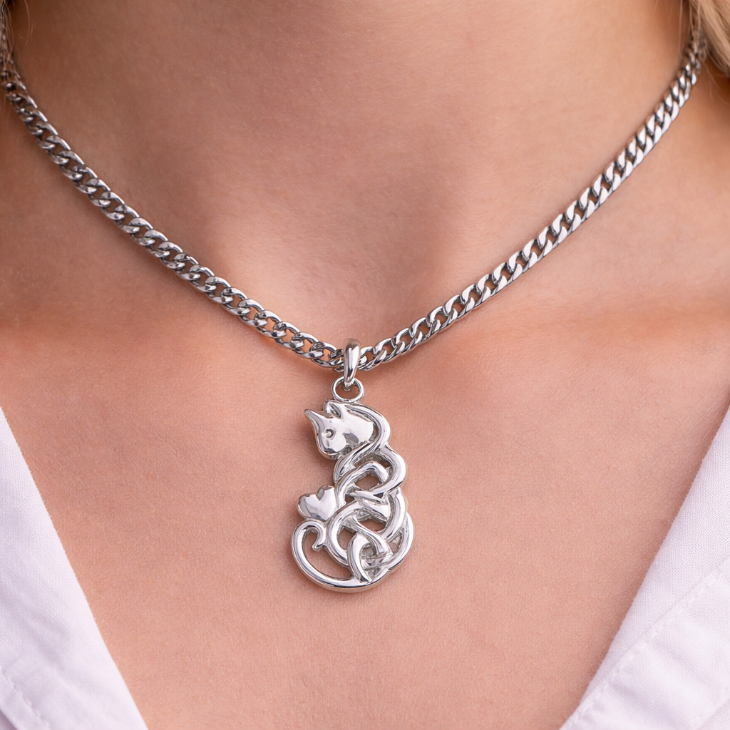 "Katzenherz" Halskette