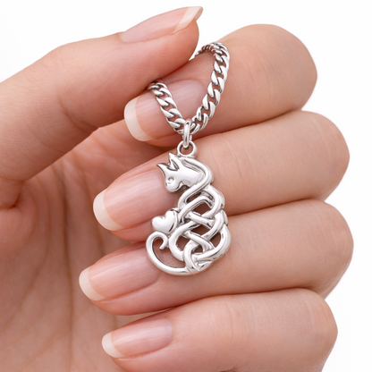 "Katzenherz" Halskette