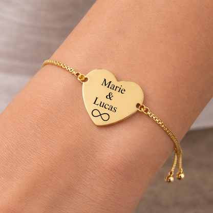 "Für immer" Gravur-Armband mit 2 Namen