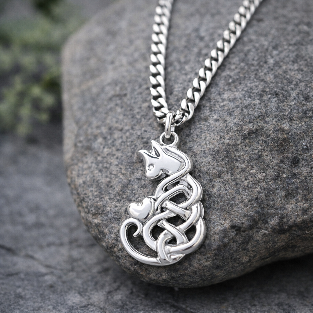 "Katzenherz" Halskette