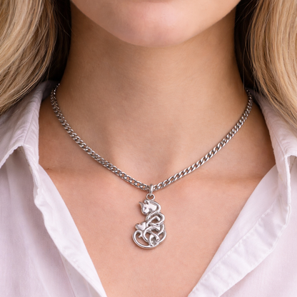 "Katzenherz" Halskette